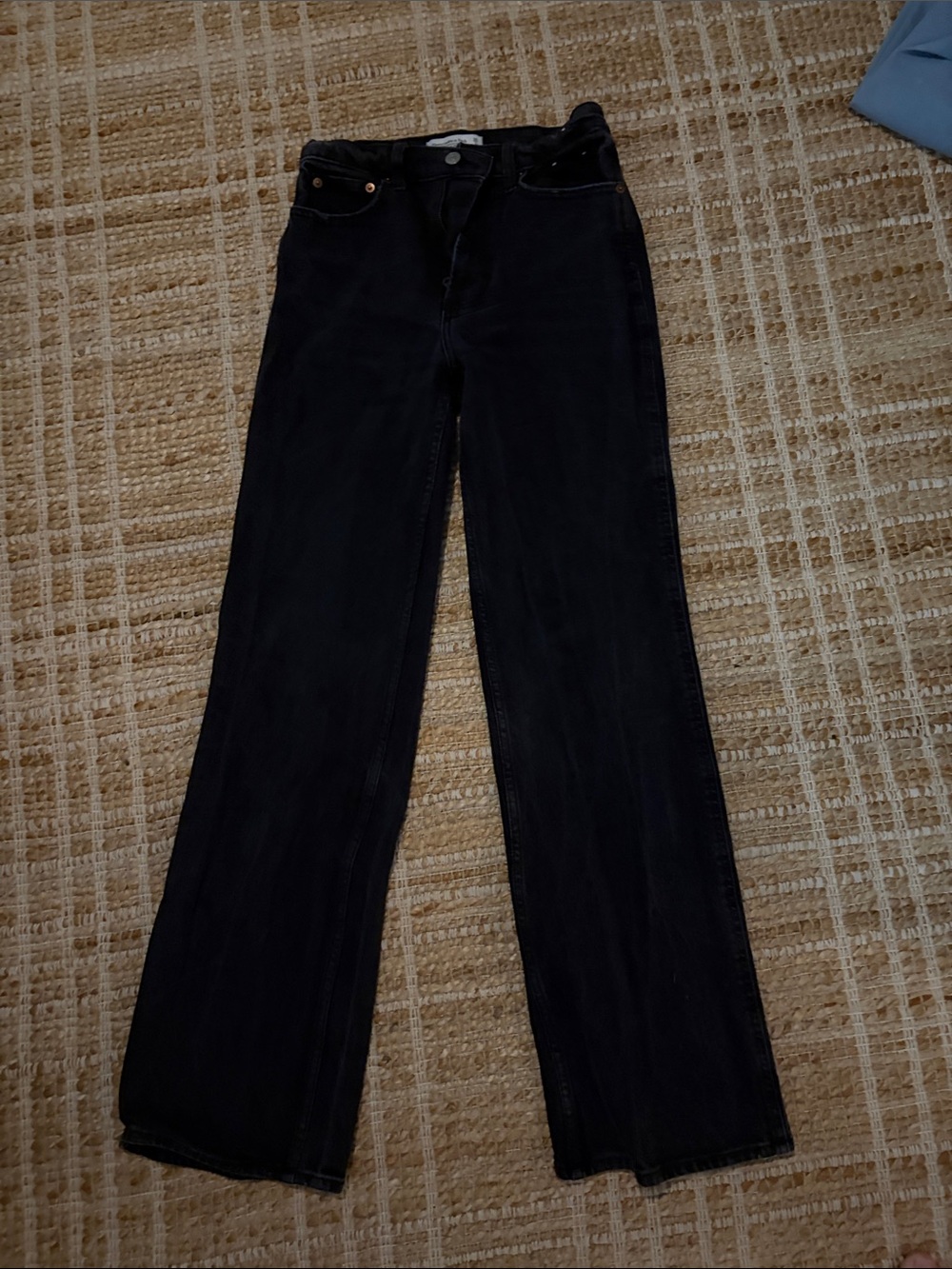 Abercrombie & Fitch Black Wide Leg Jeans